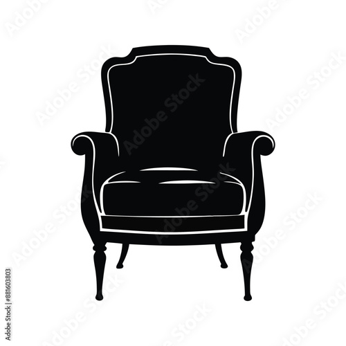 chair silhouette vector, stylish and versatile furniture designs