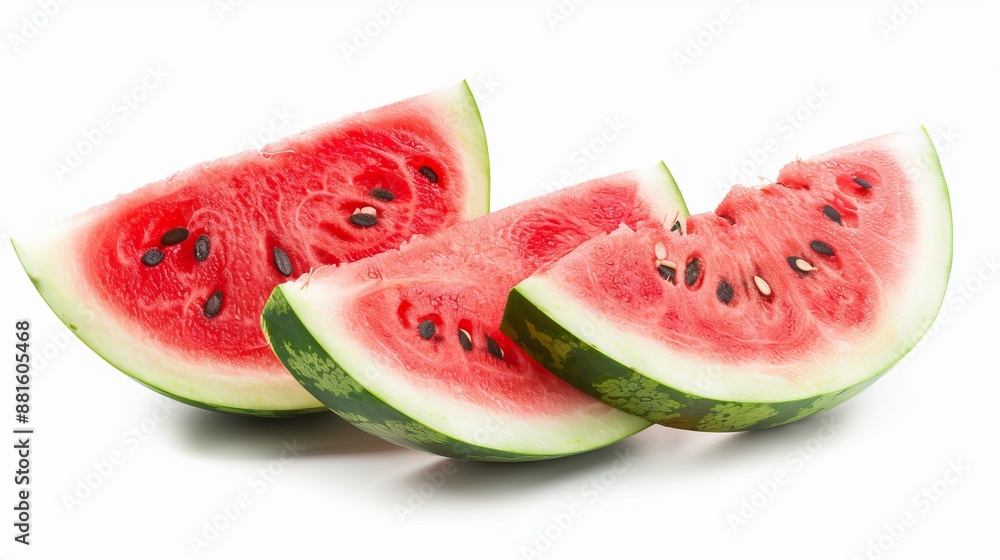 A watermelon isolated on a white background. A watermelon isolated on a white background.