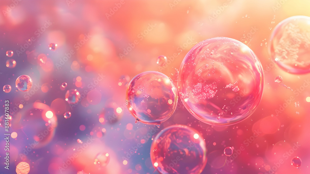 Pink Bubbles Abstract Background Pink Bubbles Abstract Background