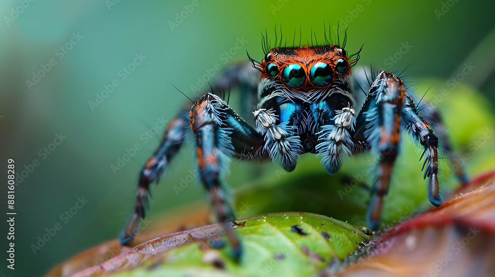 From regard an energetic stilbum cyanurum spider From regard an energetic stilbum cyanurum spider
