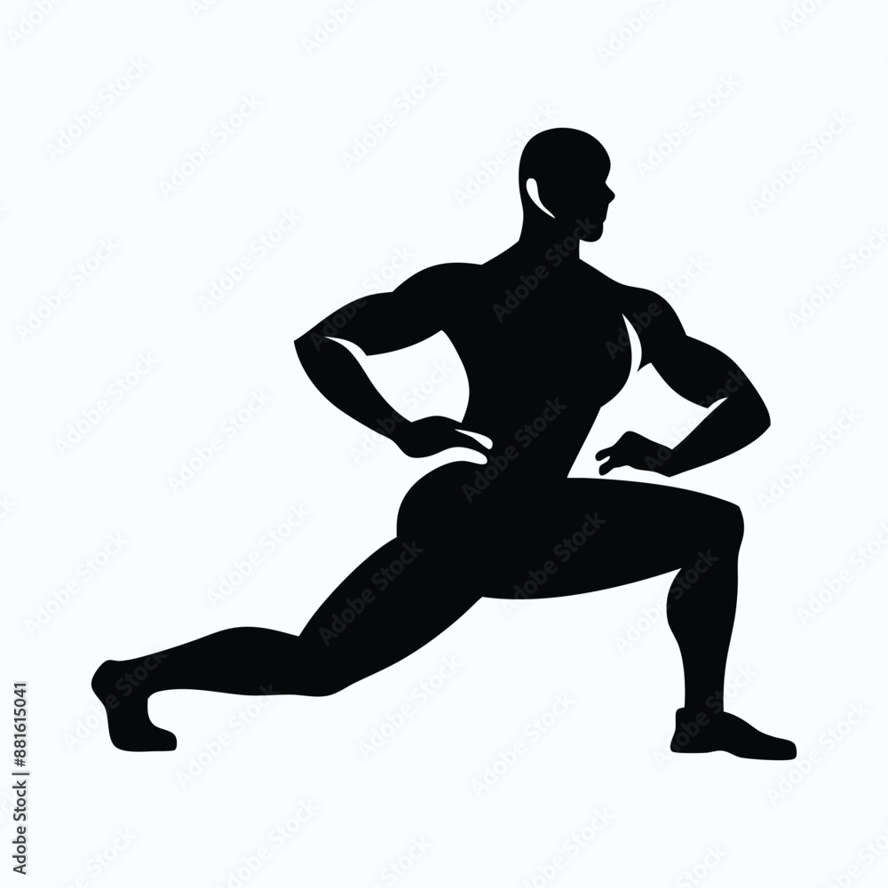 lunges silhouette vector lunges silhouette vector
