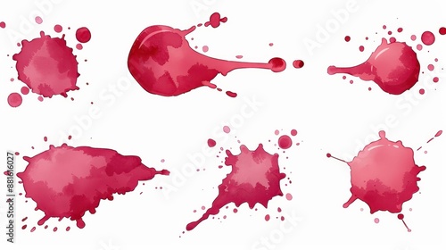 Unique winethemed templates for brochures, posters, invites, and banners with artistic wine stains background. photo