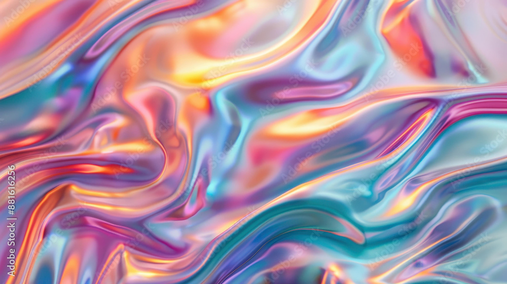 Vibrant holographic gradient background design with an array of mesmerizing colors. Vibrant holographic gradient background design with an array of mesmerizing colors.