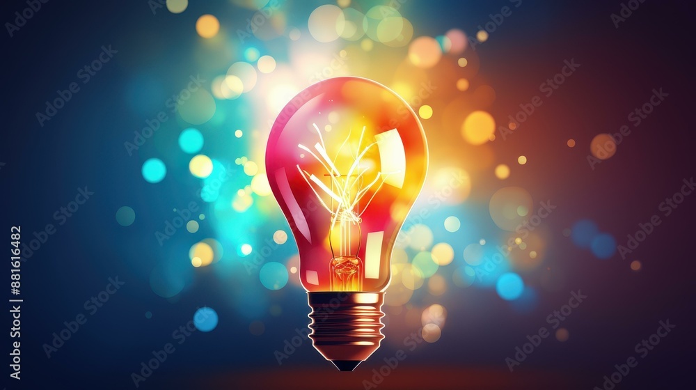 Creative speech bubble background with idea light bulb icon illustration for modern design concepts. Creative speech bubble background with idea light bulb icon illustration for modern design concepts.