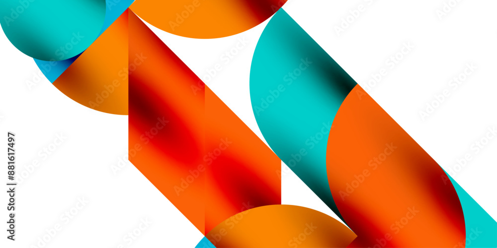 Tech minimal circular shapes geometric art. Vector modern circles Tech minimal circular shapes geometric art. Vector modern circles