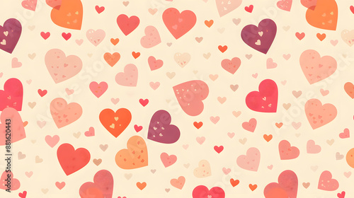 Small multicolor hearts background image.