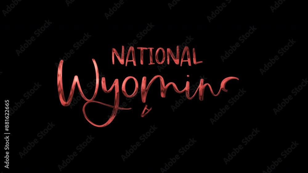 Animated National Wyoming Day lettering for social media graphics, event flyers, website banners, and promotional materials celebrating Wyomings statehood. Animated National Wyoming Day lettering for social media graphics, event flyers, website banners, and promotional materials celebrating Wyomings statehood.