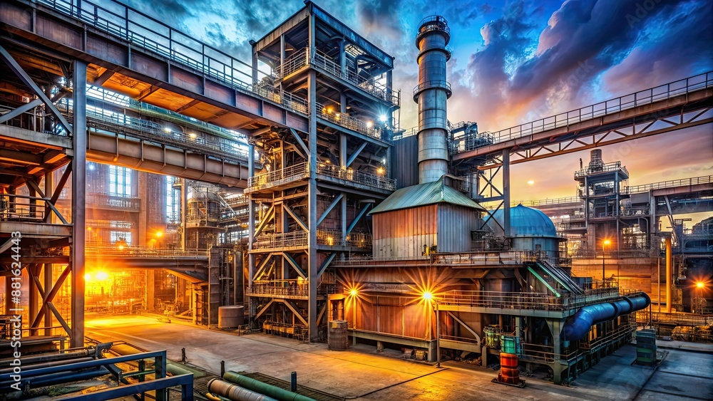 Steel mill with energy efficient processes and waste heat recovery systems, steel mill Steel mill with energy efficient processes and waste heat recovery systems, steel mill