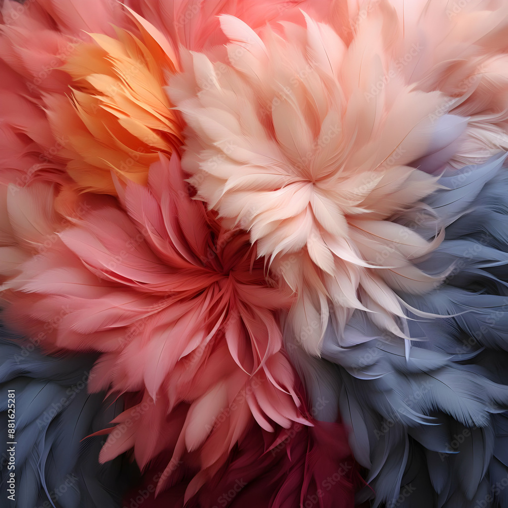 Abstract Colorful Feather Background Abstract Colorful Feather Background