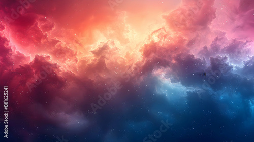 Abstract Nebula Background - Cosmic Clouds and Stars