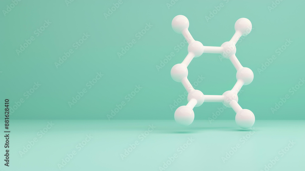 Eyecatching blue and white molecule model set against a blue background. Eyecatching blue and white molecule model set against a blue background.