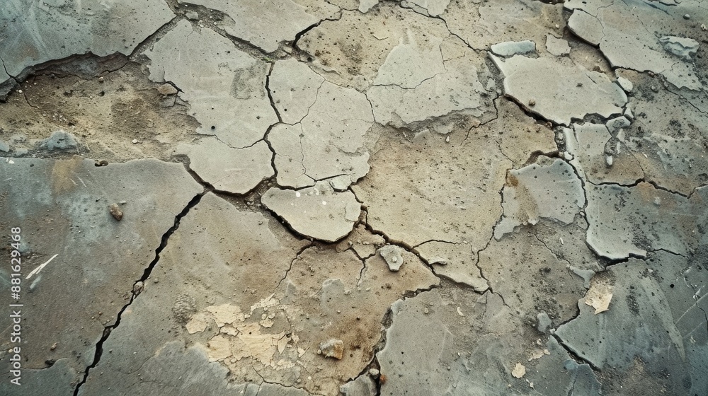 Fototapeta premium Vintage concrete floor with cracked texture