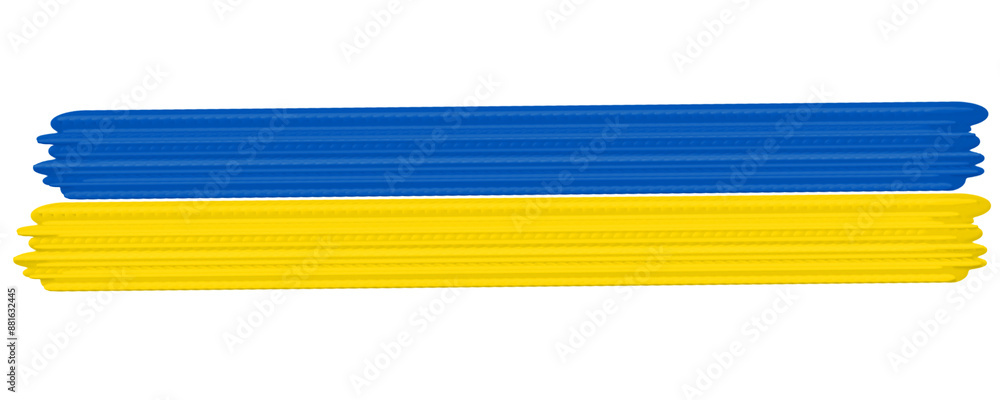 ukraine flag with paint strokes on transparent background ukraine flag with paint strokes on transparent background