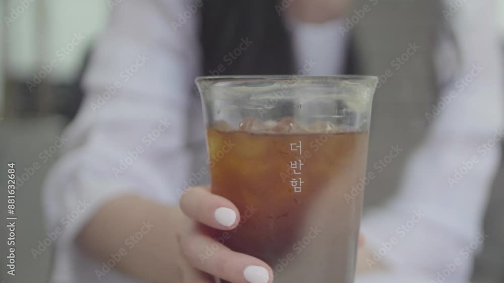 커피잔과 손1(슬로우모션+한글+아이스아메리카노+바리스타+카페+네일) 커피잔과 손1(슬로우모션+한글+아이스아메리카노+바리스타+카페+네일)