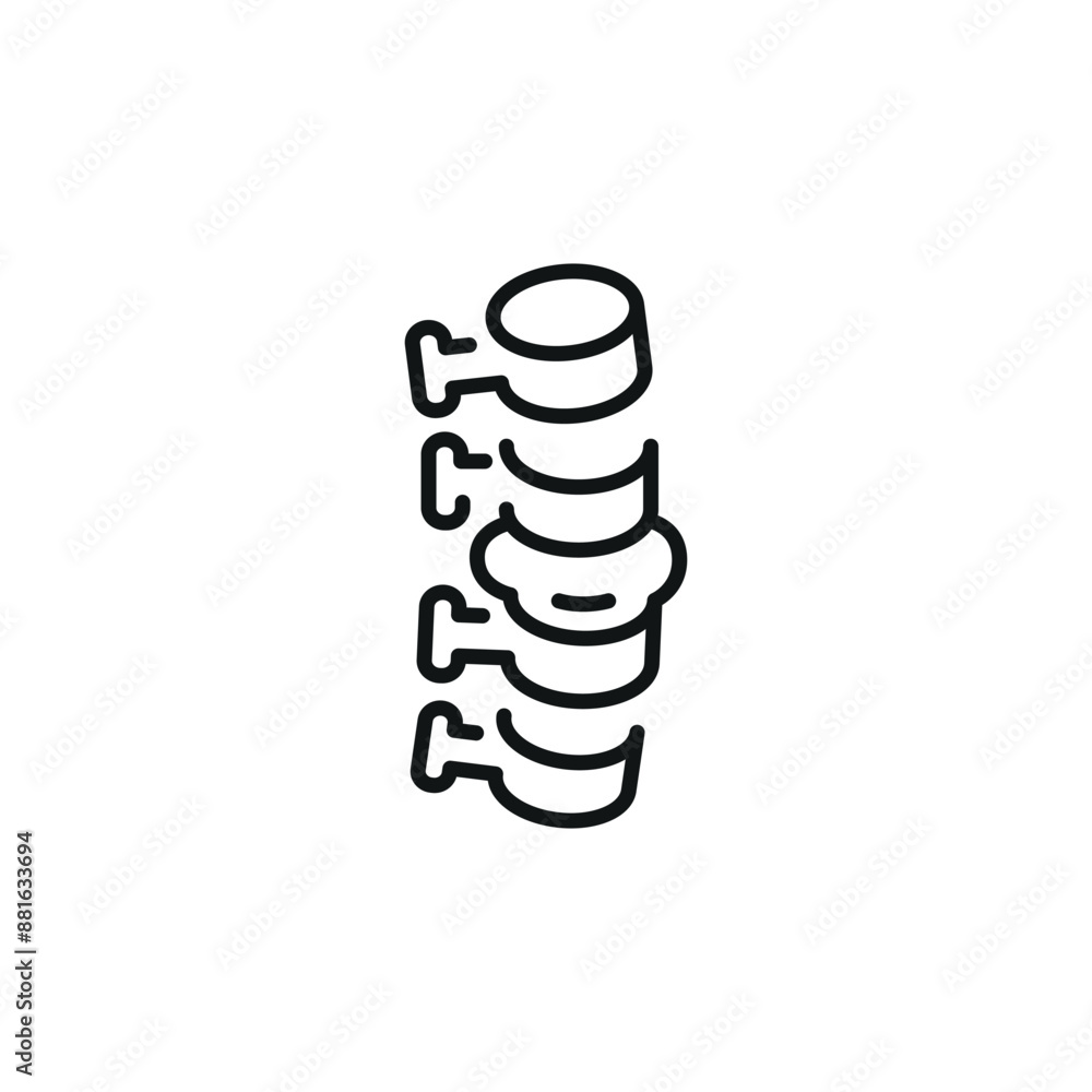 Spine icon. Simple spine icon for social media, app, and web design. Vector illustration. Spine icon. Simple spine icon for social media, app, and web design. Vector illustration.