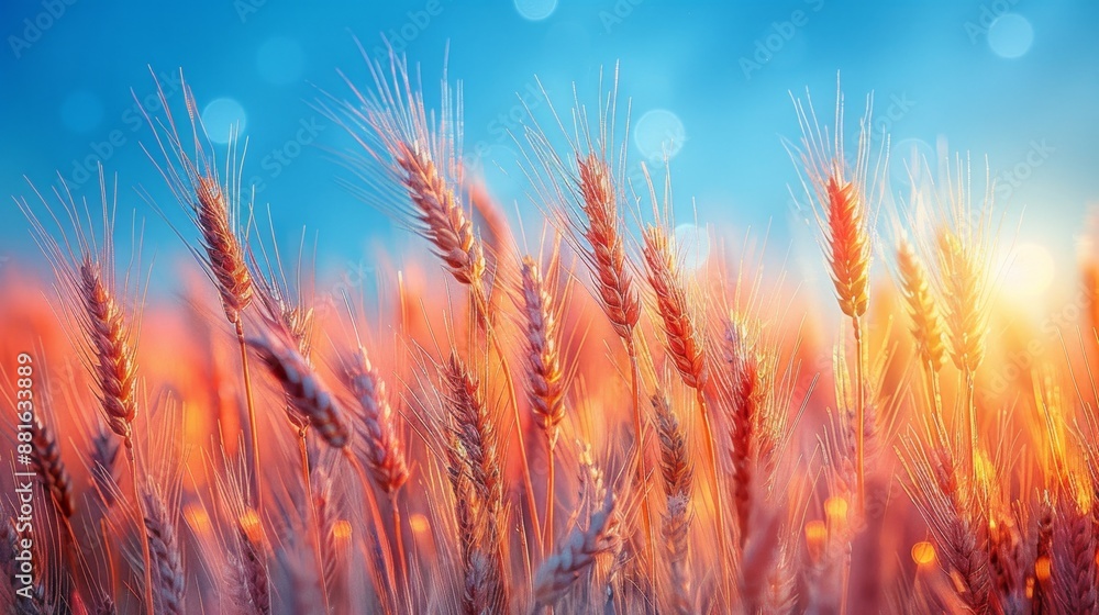 Golden Wheat Field at Sunrise - Generative AI Golden Wheat Field at Sunrise - Generative AI