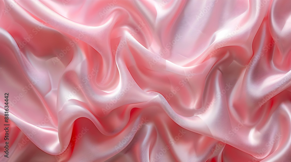 Fototapeta premium Pink Satin Fabric Texture Background Illustration