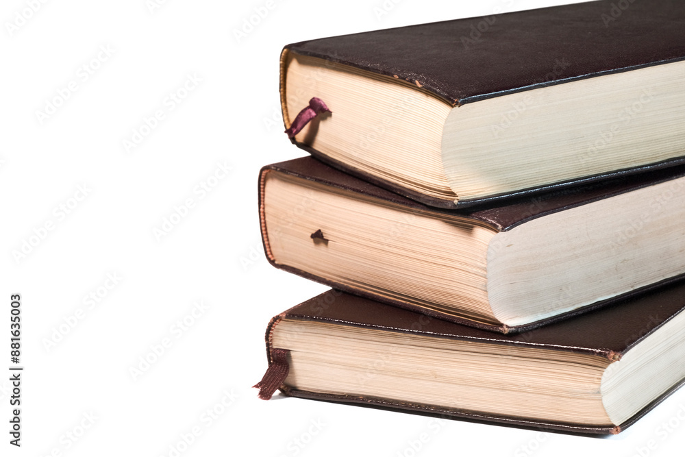 old books isolated on white old books isolated on white