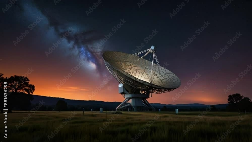 radio telescope at moon light radio telescope at moon light