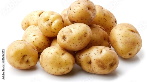 Delicious Potatoes on White Background