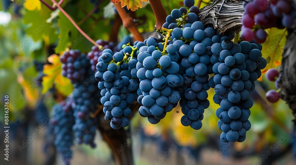 Ready for harvest a winery farm yields pink fruit cabernet sauvignon grapes Ready for harvest a winery farm yields pink fruit cabernet sauvignon grapes