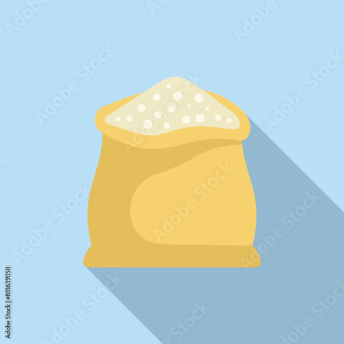 Overflowing sack of flour representing the global wheat supply chain crisis