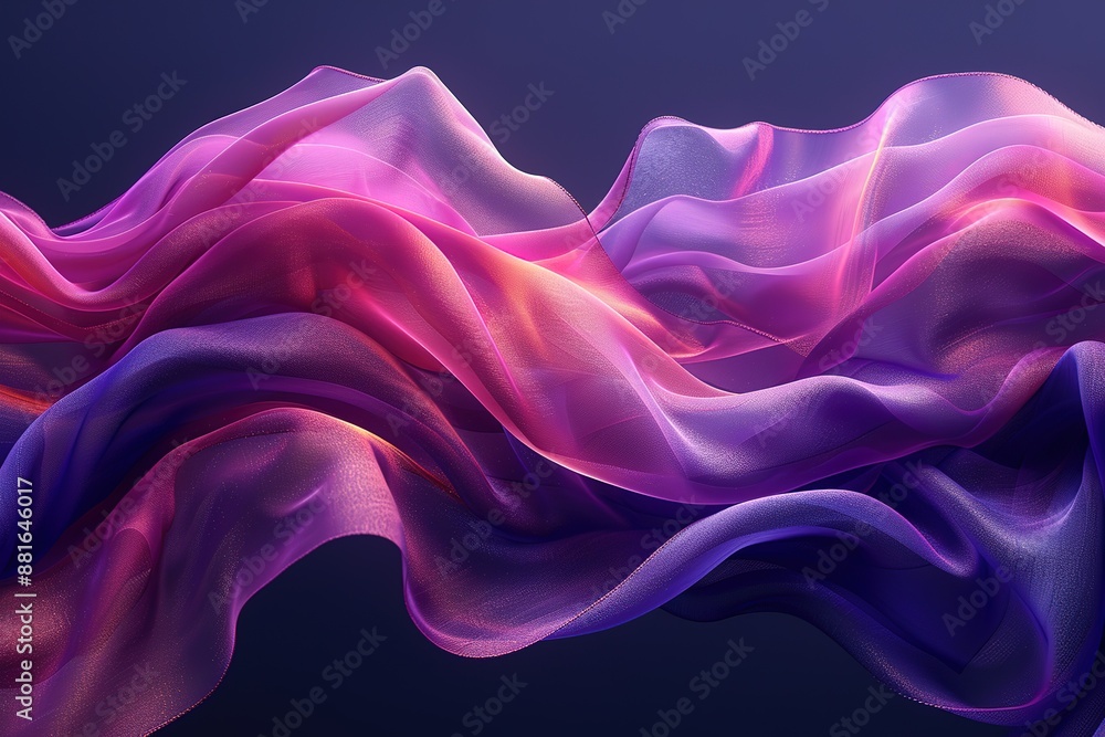Obraz premium A purple and pink fabric with a wave pattern
