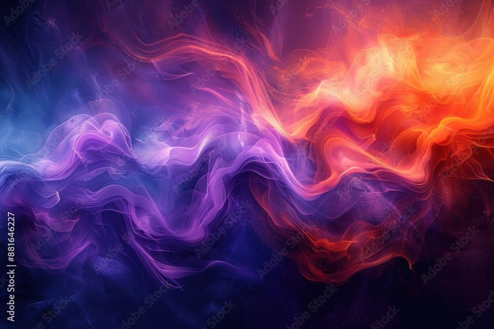 Obraz premium Colorful Abstract Background in Purple, Blue, and Orange Hues