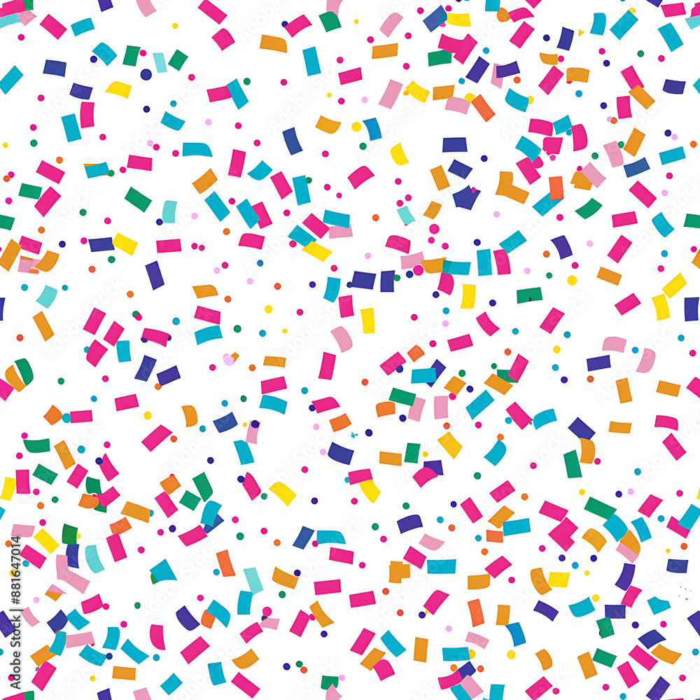 Seamless pattern featuring colorful confetti sprinkles scattered background Seamless pattern featuring colorful confetti sprinkles scattered background