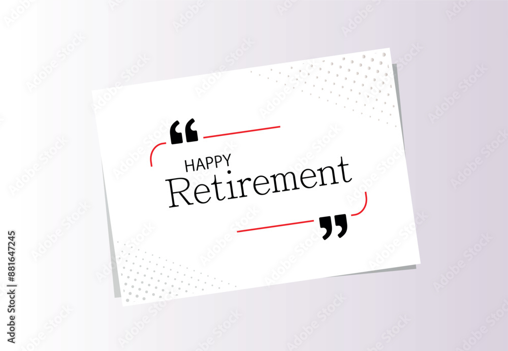 happy retirement card on white background happy retirement card on white background