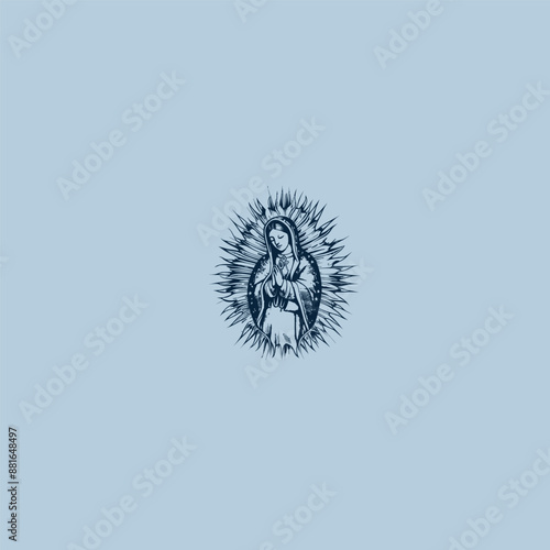 THESE HIGH QUALITY MOTHER MARIA VECTOR FOR USING VARIOUS TYPES OF DESIGN WORKS LIKE T-SHIRT, LOGO, TATTOO AND HOME WALL DESIGN

