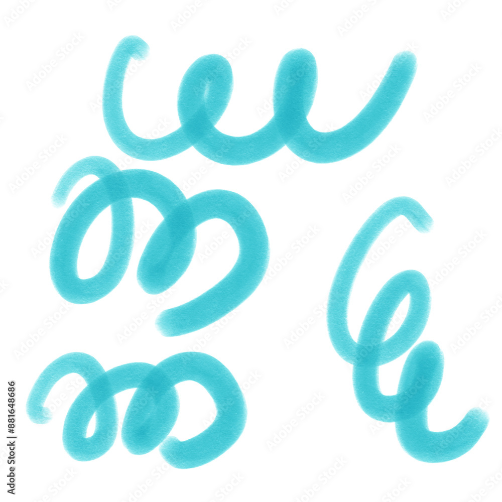 Aquarelle Abstract Squiggly Wavey Decor Aquarelle Abstract Squiggly Wavey Decor