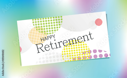 happy retirement card on white background	