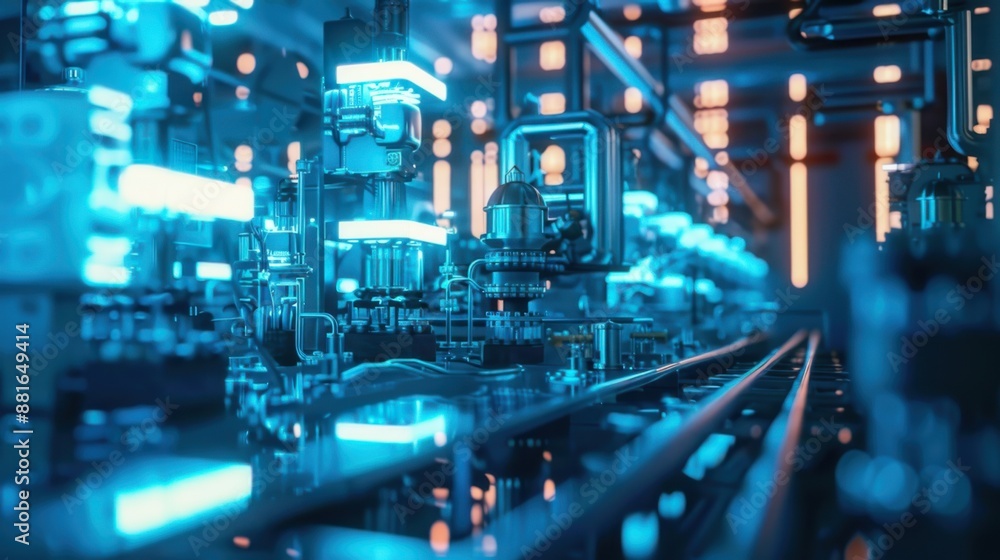 Obraz premium futuristic electric powerplant with advanced equip