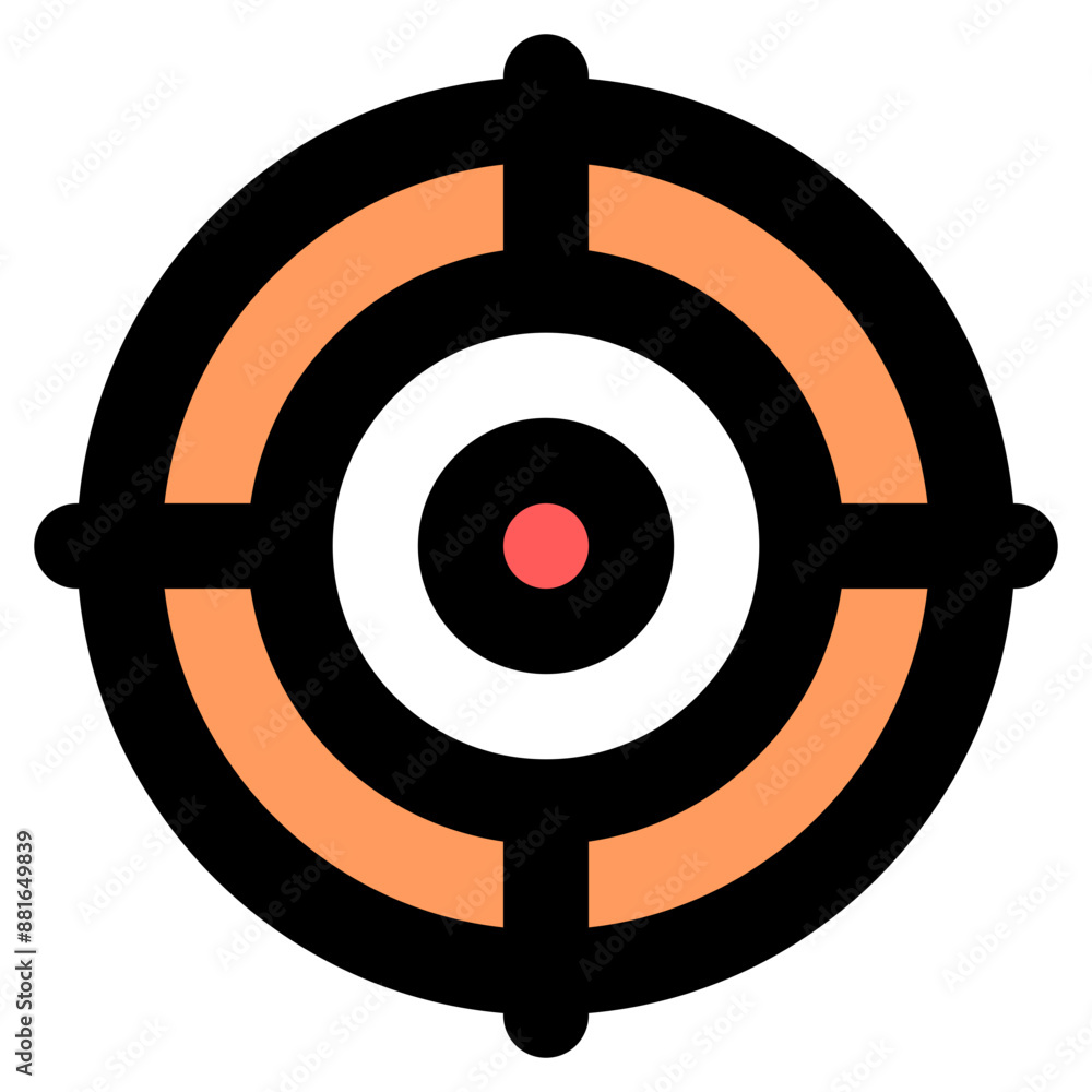 Vector Icon Target, Shoot, Focus, Calibrate, Aim, Tracker Vector Icon Target, Shoot, Focus, Calibrate, Aim, Tracker