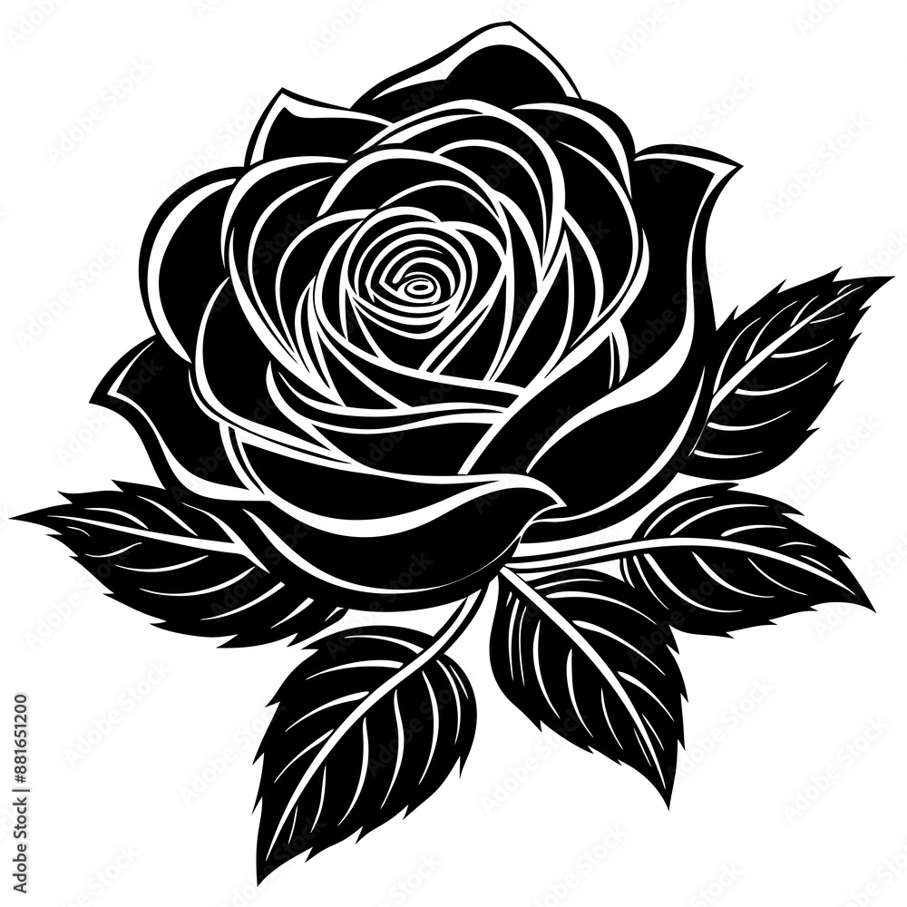Rose Flower Vector Illustration: Cartoon, Clipart, and Line Art Design Rose Flower Vector Illustration: Cartoon, Clipart, and Line Art Design