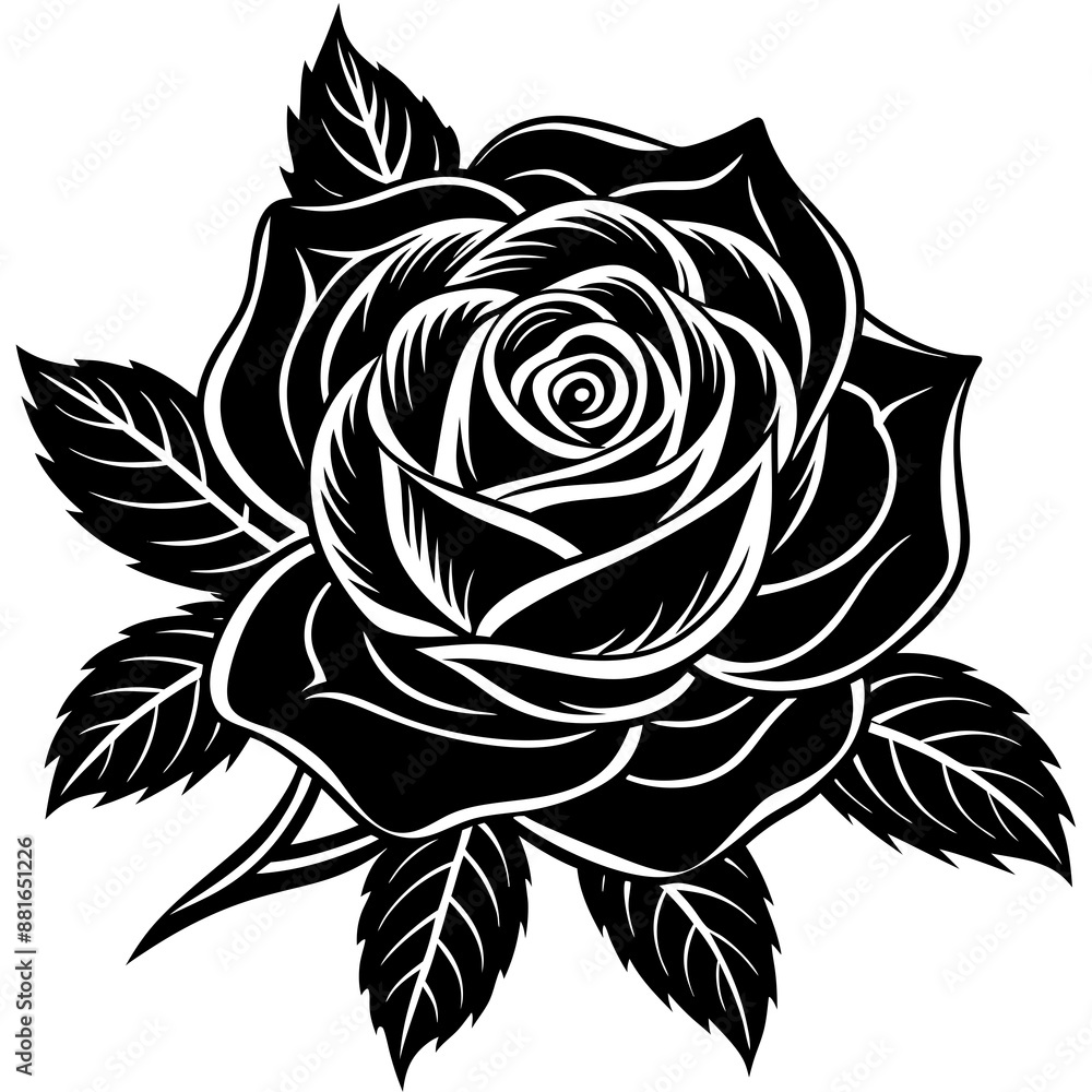 Rose Flower Vector Illustration: Cartoon, Clipart, and Line Art Design Rose Flower Vector Illustration: Cartoon, Clipart, and Line Art Design