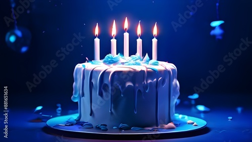birthday cake with candles