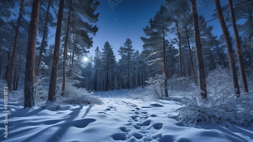winter forest with snow
