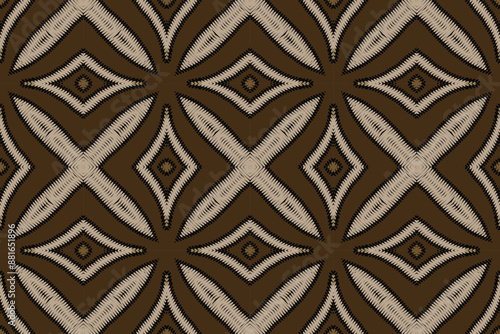 Geometric ethnic oriental seamless pattern traditional Design for background, carpet, wallpaper, clothing, wrapping, Batik, fabric, vector, illustration, boho embroidery style.