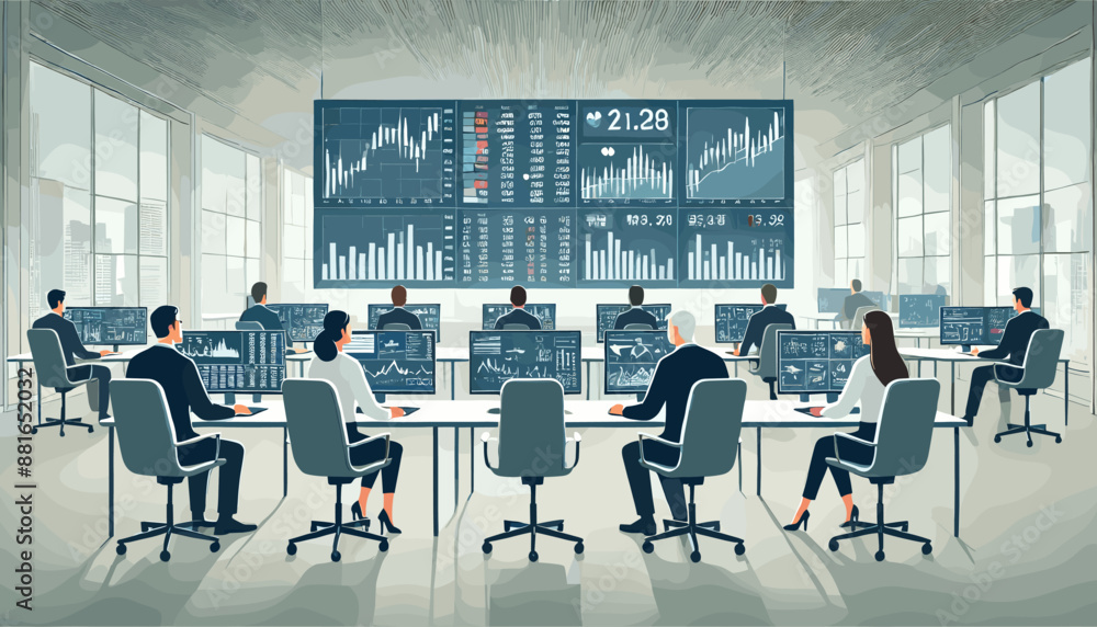 Concept vector illustration of business situation.
Concept vector illustration of business situation.