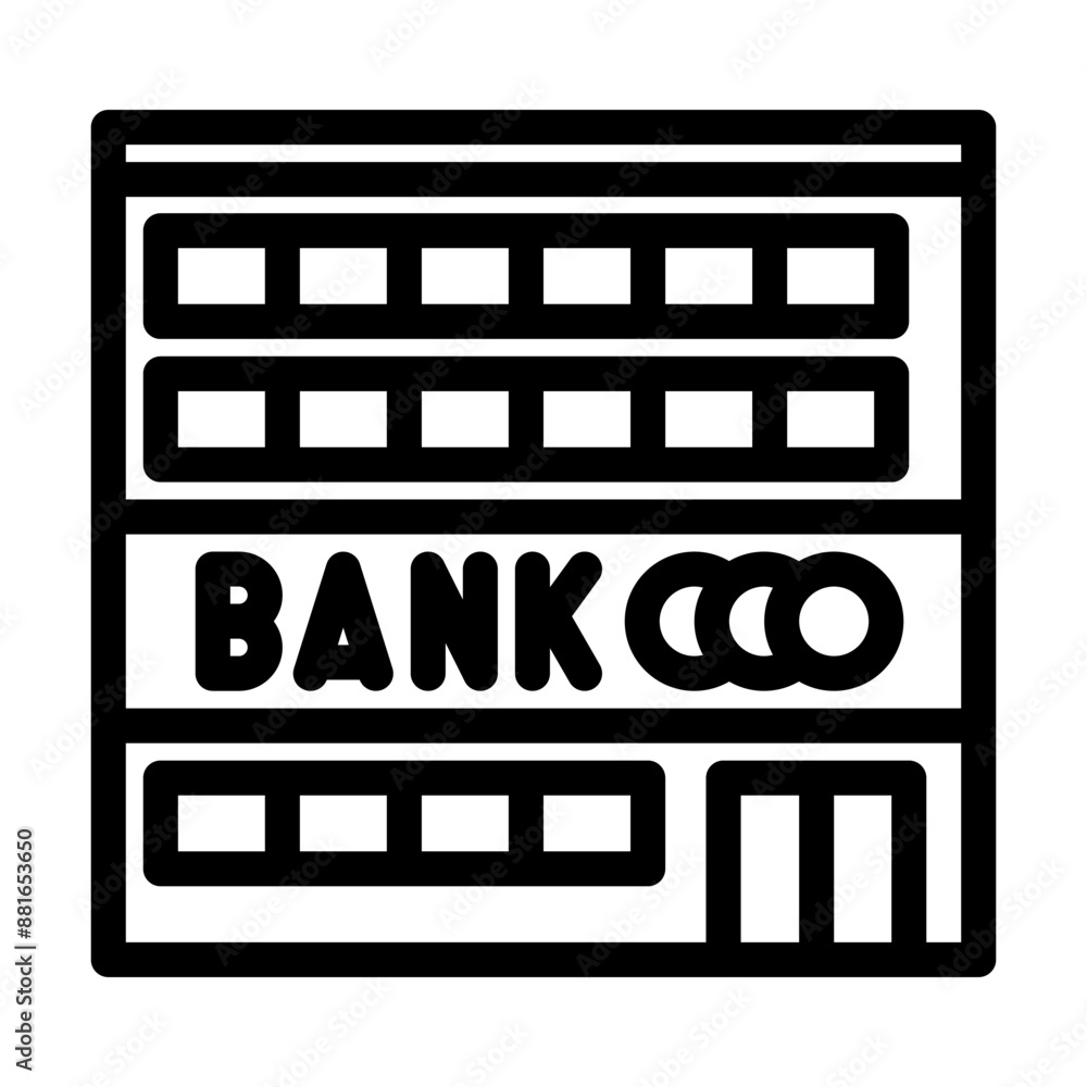 investment bank building line icon vector. investment bank building sign. isolated contour symbol black illustration investment bank building line icon vector. investment bank building sign. isolated contour symbol black illustration