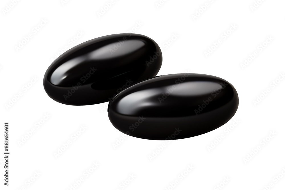 The Dark Duo: A Tale of Two Black Eggs on White or PNG Transparent Background. The Dark Duo: A Tale of Two Black Eggs on White or PNG Transparent Background.