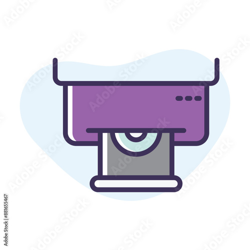 Optical drive vector icon