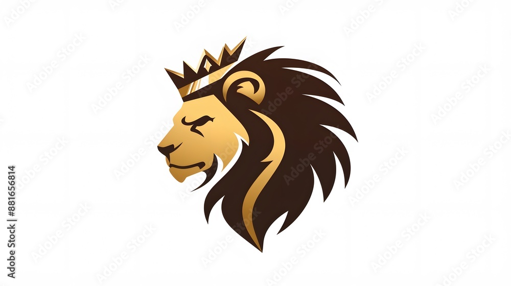 lion head with crown logo lion head with crown logo