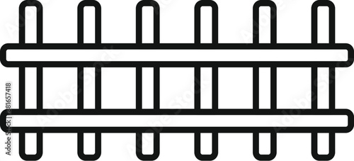 Simple wooden fence is providing security and privacy