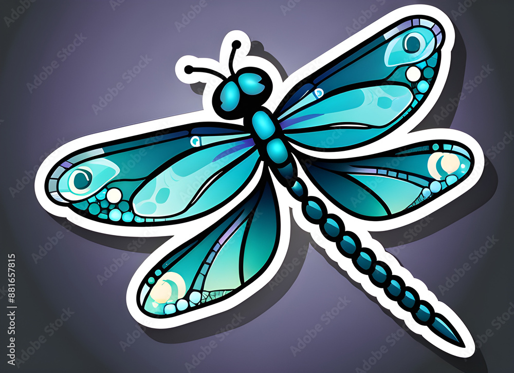 Naklejka premium dragonfly generative ai