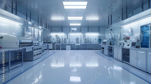 Laboratory workplace interior.  © Pixelzone