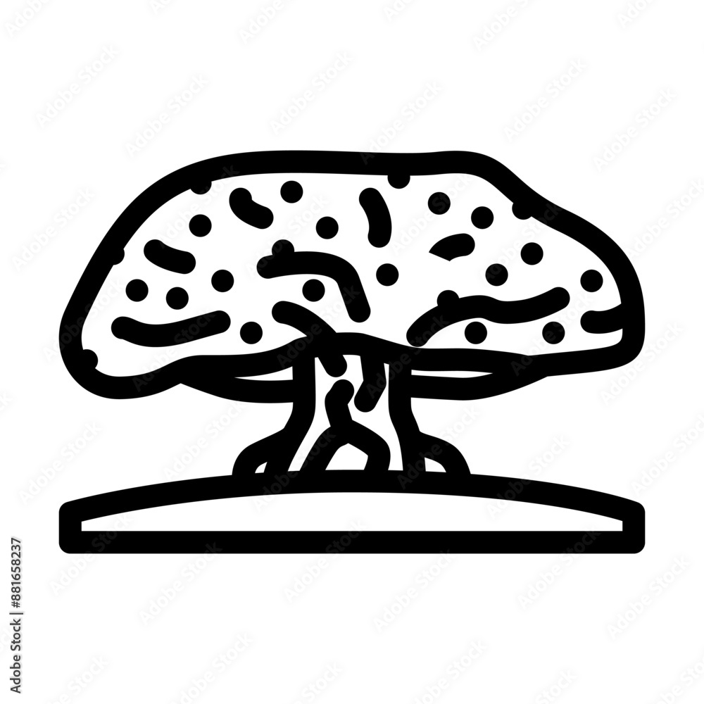 bodhi tree buddhism line icon vector. bodhi tree buddhism sign. isolated contour symbol black illustration bodhi tree buddhism line icon vector. bodhi tree buddhism sign. isolated contour symbol black illustration