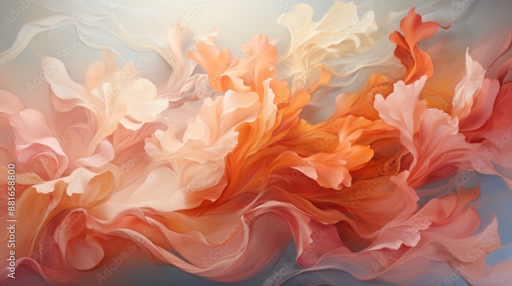 Silk fabric with soft flowing folds. Silk fabric with soft flowing folds.